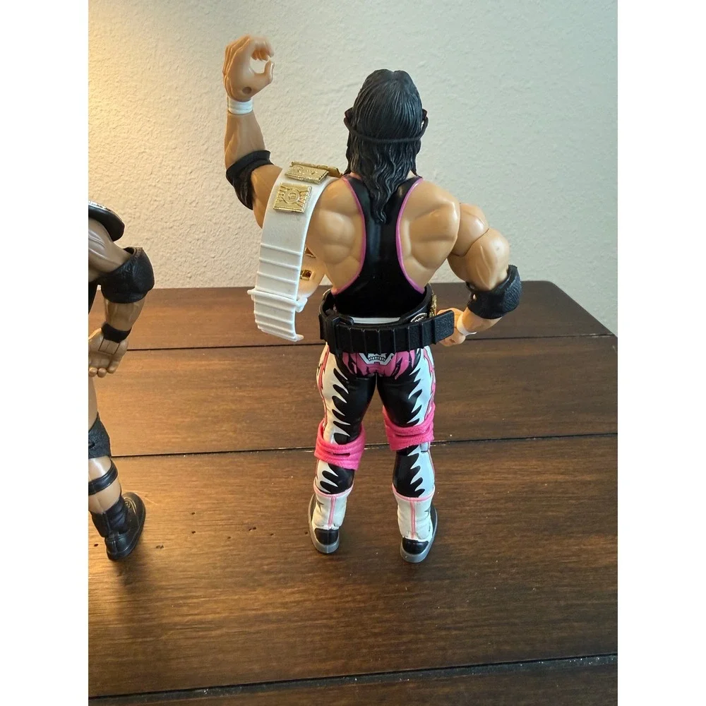 WWE Jakks Classic superstars Shawn Michaels, The Rock, Bret Hart with Belts 3PK
